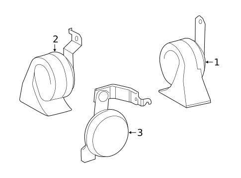 Horn for 2016 Lexus RX450h #0