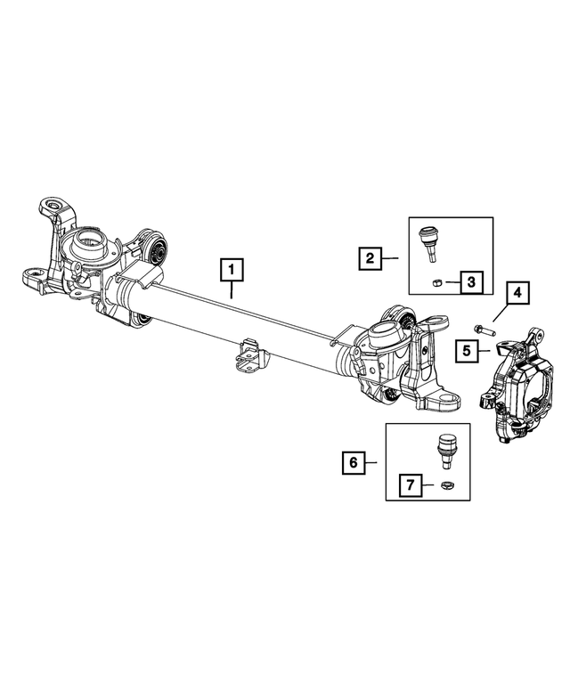 68217029AC - Differential and Drive Line: Axle Housing for Mopar Image