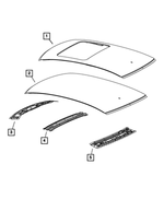 68158686AA - Body Sheet Metal Except Doors: Roof Panel for Mopar Image image