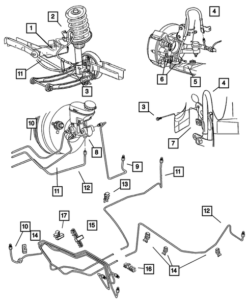 Brake Lines and Hoses for 2004 Dodge Neon #1