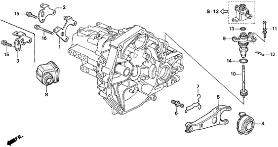 MT Clutch Release (S,SI) for 1995 Honda Civic del Sol #0