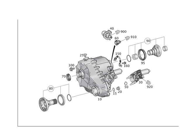 1662801100 - Transfer Case: Long. Transfer Case for Mercedes-Benz Image image