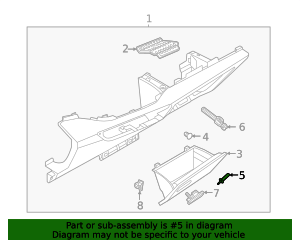Wht 010 791 2021-2025 Volkswagen ID.4 Glove Box Door Hinge Pin WHT-010-078 | OEM ...