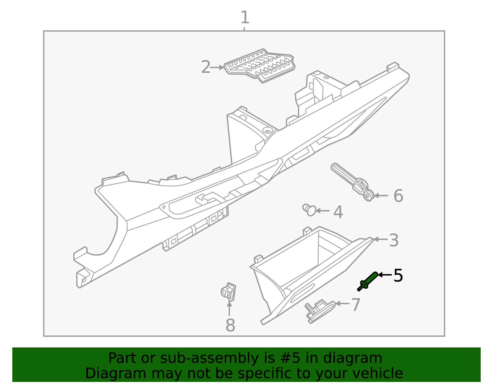 Wht 010 774 WHT-010-078 - Glove Box Door Hinge Pin 2021-2025 Volkswagen ID.4 ...