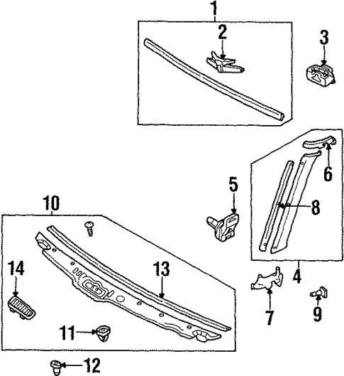 Reveal Moldings for 1998 Mazda MPV #0
