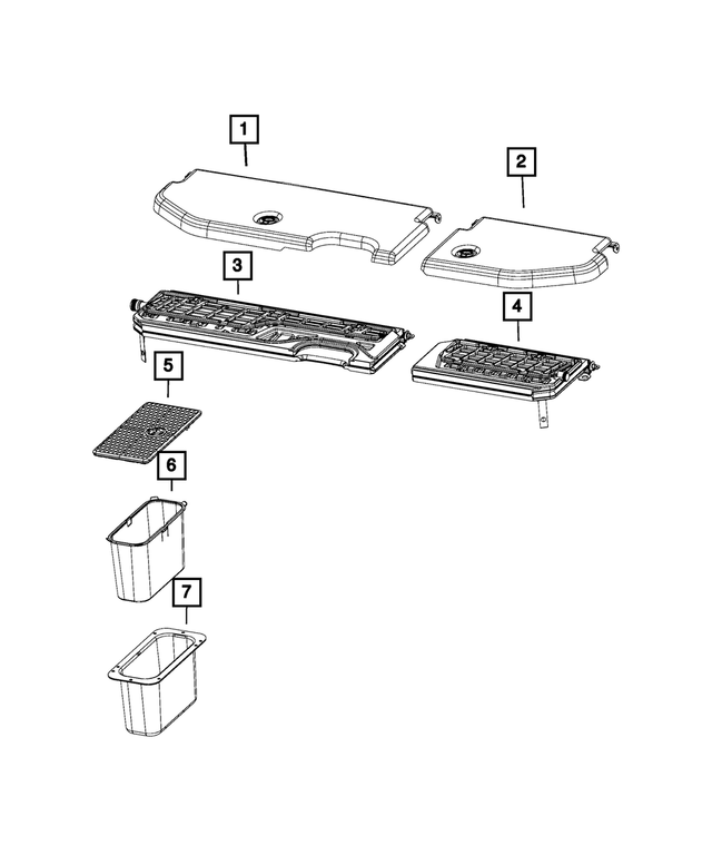 5LB77DX9AA - Interior Trim: Storage Bin Lid for Mopar Image