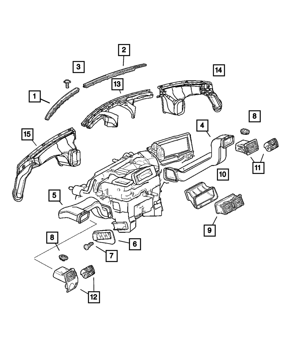 Air Conditioning & Heater Outlet - Mopar (YA49XDVAA)