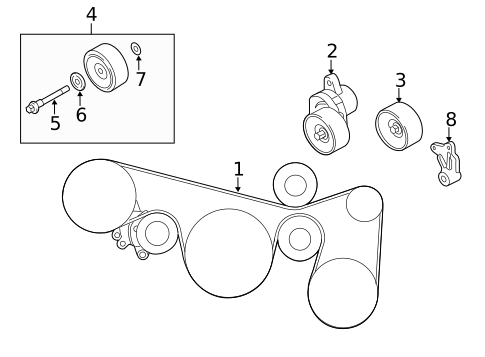Belts & Pulleys for 2013 Nissan Murano #0