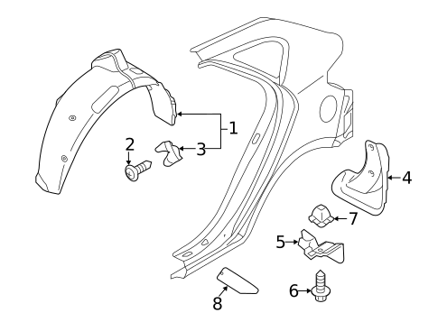 Exterior Trim - Quarter Panel for 2011 Kia Forte #1