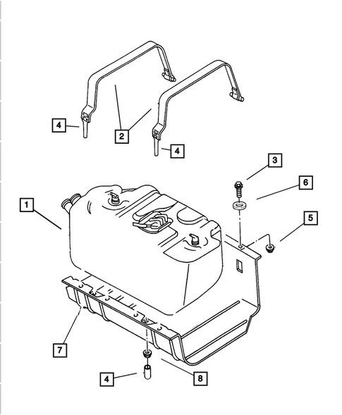 Tank, Fuel for 2006 Jeep Wrangler #0