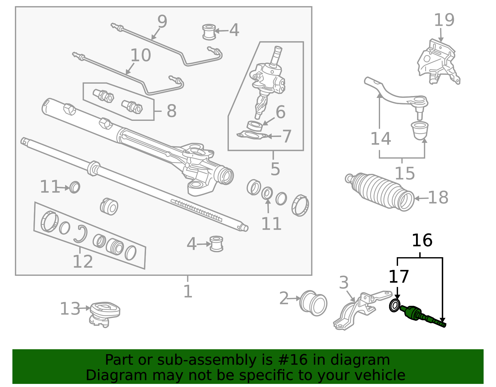 2003-2007 Honda Accord Inner Tie Rod 53010-SDB-A01 | OEM Parts Online