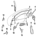 22595889 - Body: Door Glass for Chevrolet: Beretta Image
