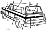 J5466333 - Body: Decal for Jeep: Cherokee, Grand Wagoneer, J10, J20, Wagoneer Image