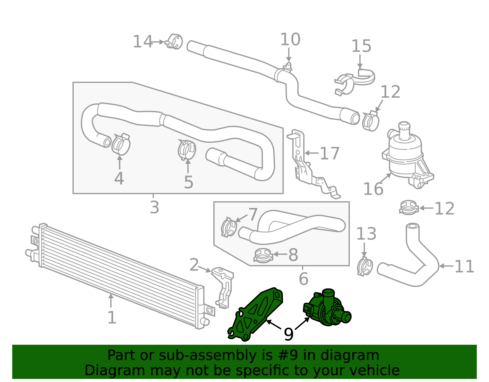 2012-2016 GM Generator Cooling Water Pump 22965101 GM | GMPartsDirect.com