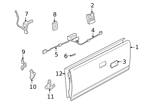 Tail Gate for 2003 Chevrolet S10 #0