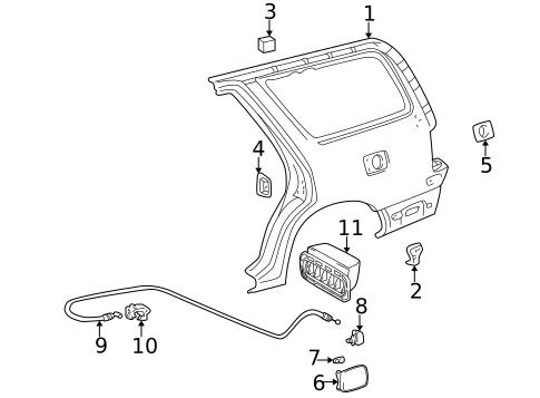 Quarter Panel & Components for 1998 Toyota 4Runner #0