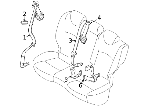Seat Belt for 2010 INFINITI FX50 #1