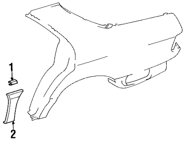 1266985780 - Body: Upper Molding for Mercedes-Benz Image