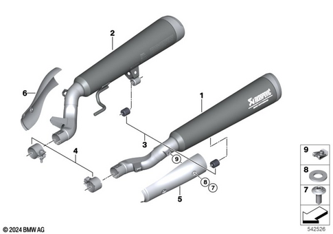 Exhaust System Parts with Mounts for 2021 BMW-Motorrad R 18 #2