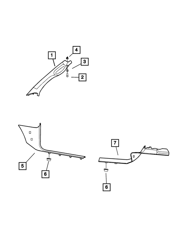 5GR40ZJ3AE - Interior Trim: Scuff Panel, Right for Mopar Image image
