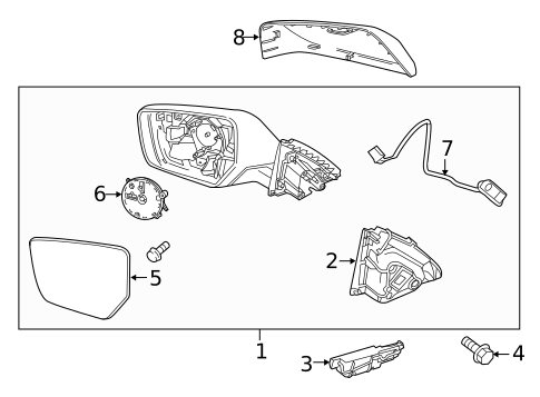 Outside Mirrors for 2020 Chevrolet Impala #1
