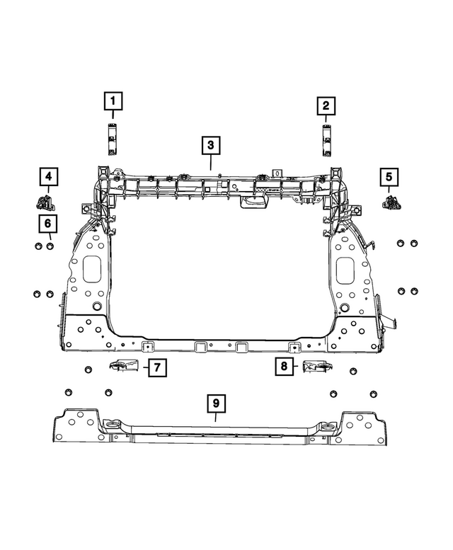 68439584AA - : Radiator Bracket for Mopar Image