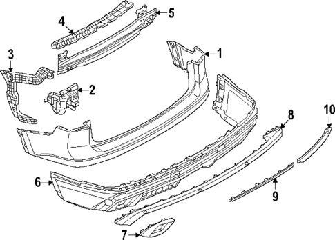 Bumper & Components - Rear for 2025 Volkswagen Atlas #0
