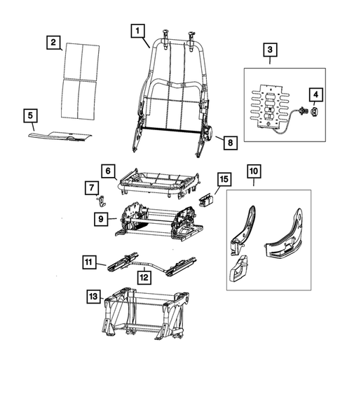 Front Seats - Adjusters, Recliners, Shields and Risers for 2023 Ram ProMaster 3500 #0