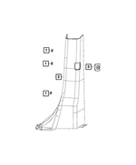 ZR31DX9AD - Electrical: B Pillar Lower Trim Panel, Left for Mopar Image