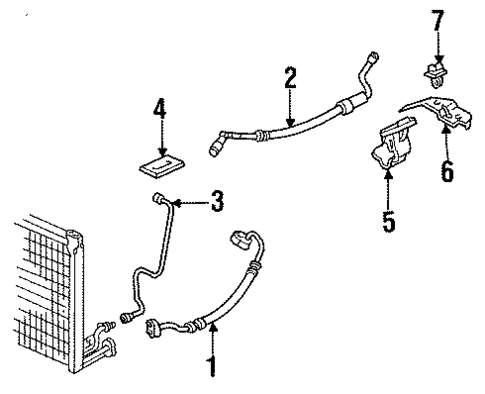 Condenser, Compressor & Lines for 1992 Acura Vigor #1