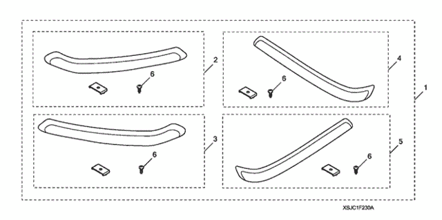 Front & Rear Chrome Bumper Trim (2) for 2013 Honda Ridgeline #0