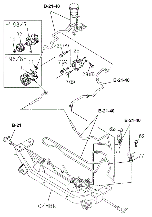 P.S. Control (Engine) for 2002 Honda Passport #0