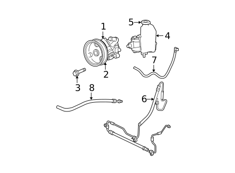 Pump & Hoses for 2005 Jeep Grand Cherokee #0