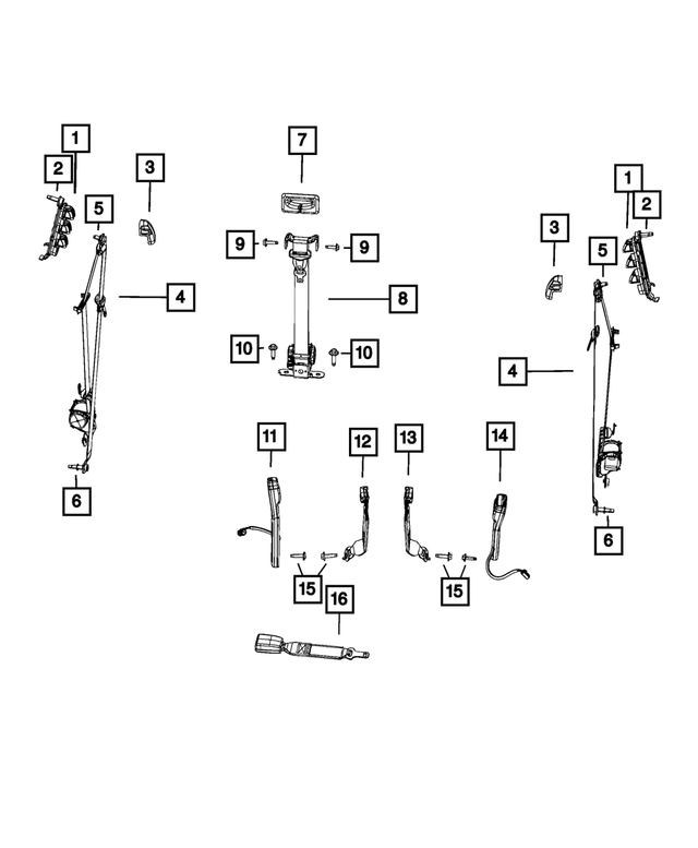 6506080AA - Restraints: Hex Head Screw for Mopar Image