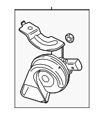 8S0951209 - Electrical: High Note Horn for Audi: TT Quattro, TT RS Quattro, TTS Quattro Image