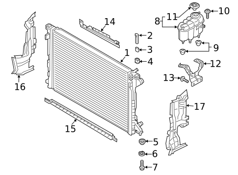 Radiator & Components for 2025 Audi A6 Quattro #0