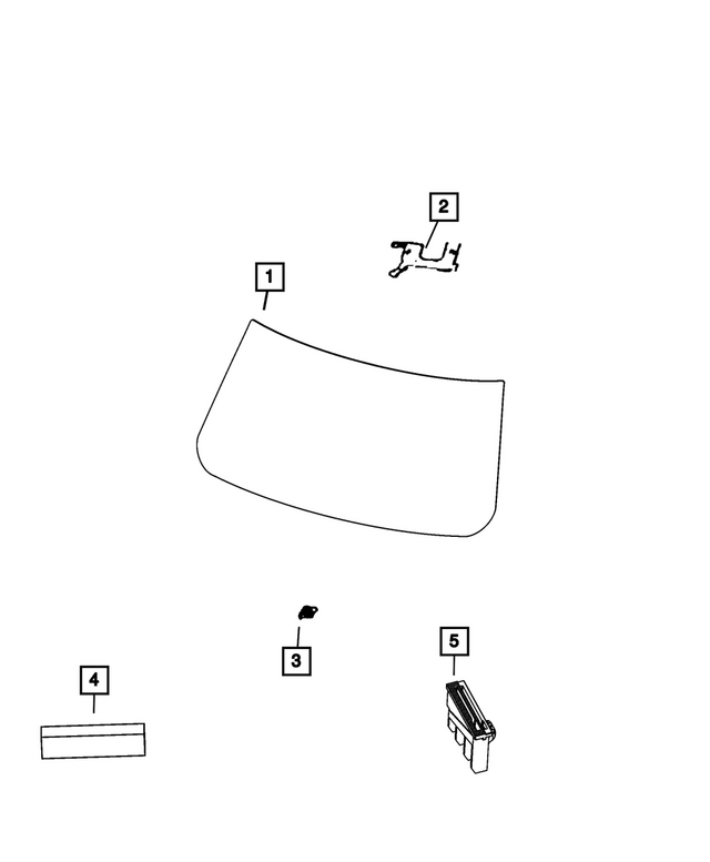 68371466AC - Glass: Windshield for Mopar Image