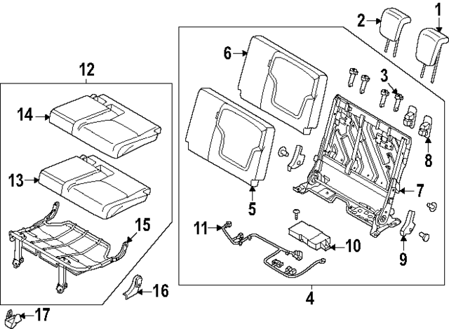 864807JA1A - Body: Headrest, Outer for INFINITI: QX80 Image