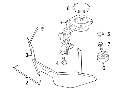 Spare Tire Carrier for 2007 Land Rover LR3 #0