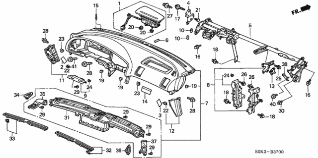 Instrument Panel for 1999 Acura TL #0