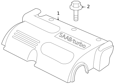 Engine Appearance Cover for 2010 Saab 9-3X #0
