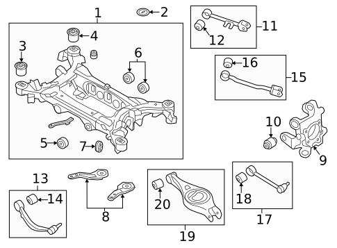 Rear Suspension for 2015 Hyundai Equus #0