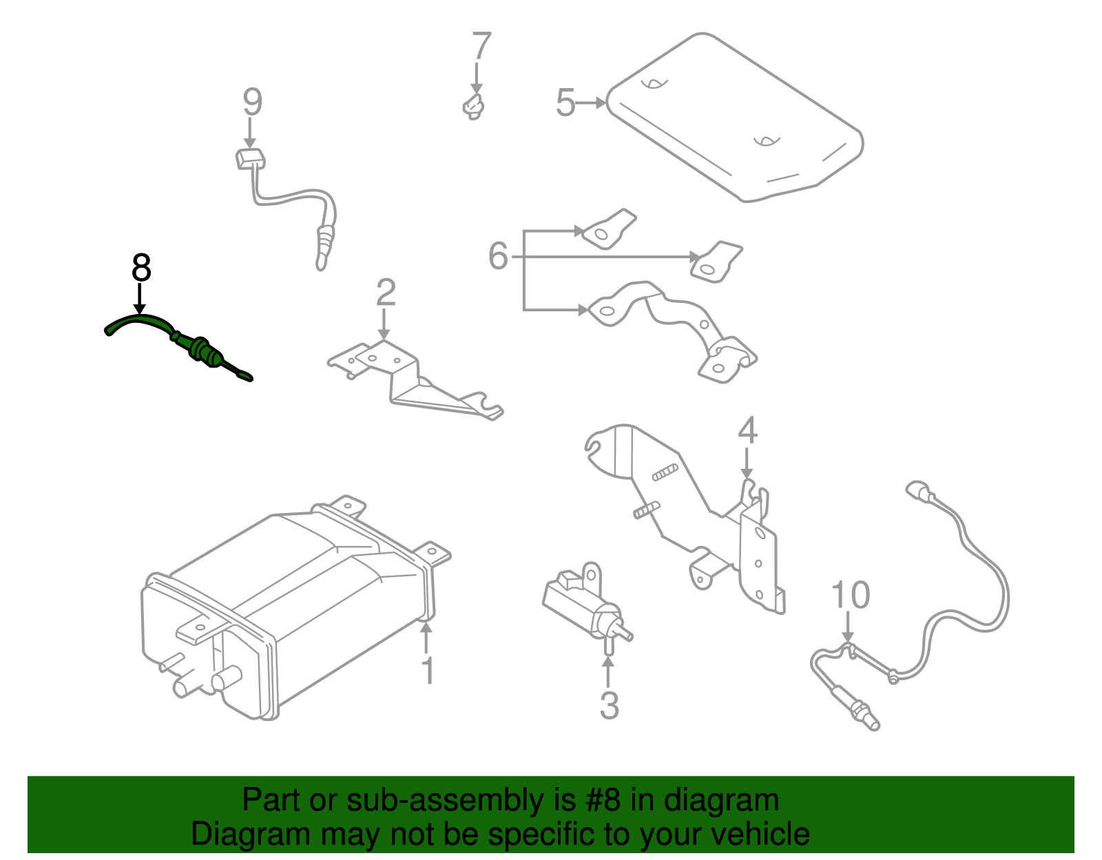 22629AA012 - Exhaust Gas Temperature (Egt) Sensor - 2002-2006 Subaru