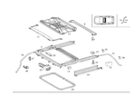1637800340 - Electric Sliding/Lifting Roof: Trim for Mercedes-Benz: ML320, ML430, ML55 AMG Image