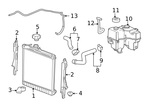 Radiators, Coolers & Related Components for 2010 Hummer H3T #0
