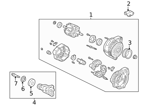 Alternator for 2002 Acura MDX #1