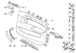 51417323905 - : Door Panel, Leather, Front Left for BMW Image