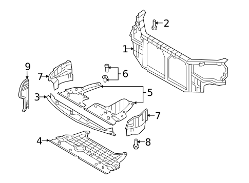 Radiator Support for 2006 Hyundai Sonata #0