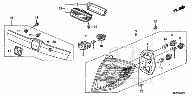Taillight - License Light (KA/KC) for 2013 Honda Fit #0