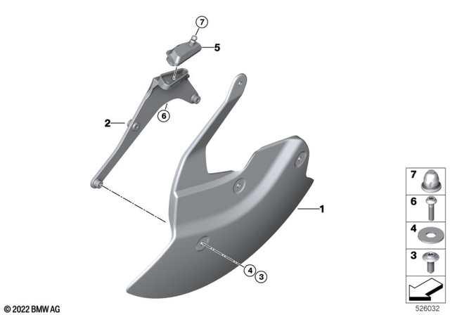 46617915225 - : Cover, Brake Disc, Left for BMW-Motorrad Image